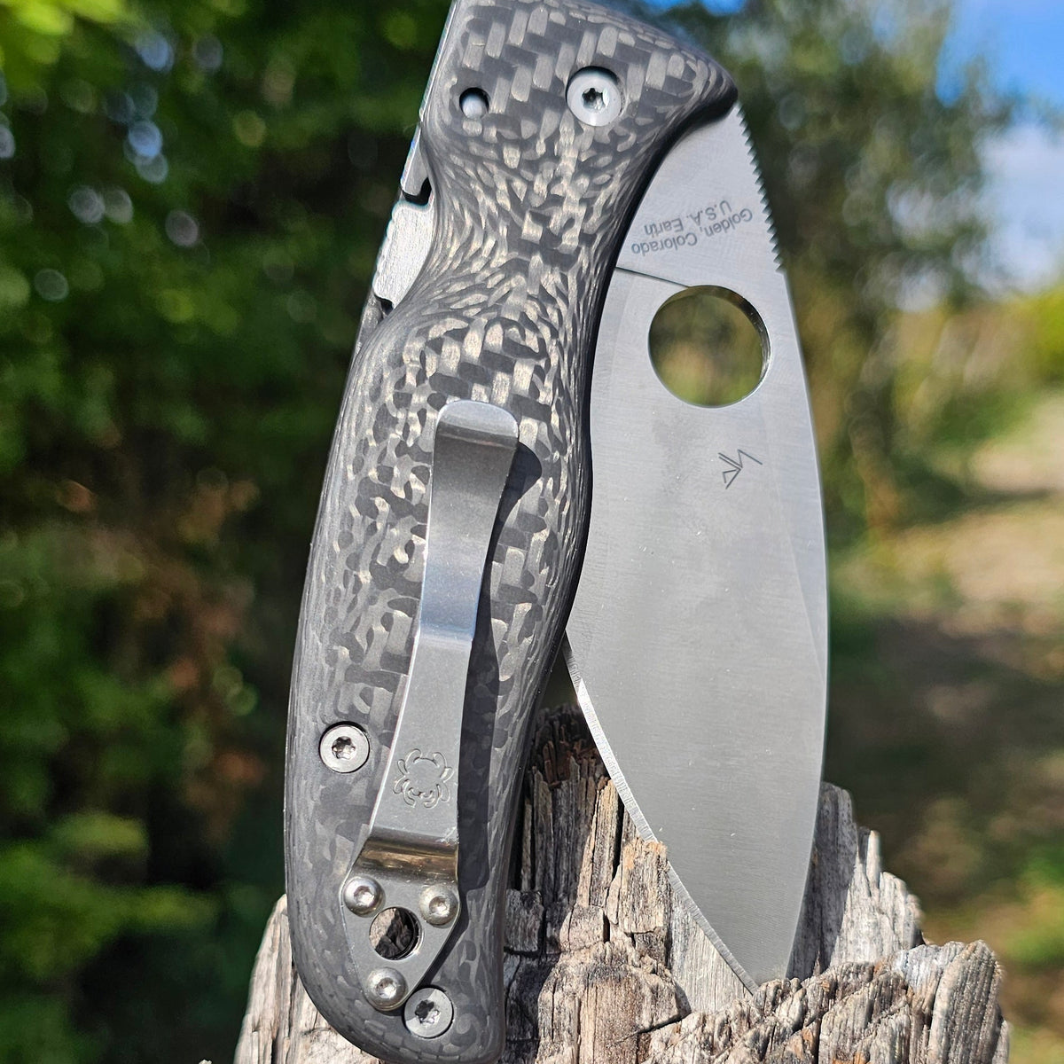 Scales in Carbon by Fatcarbon for spyderco Bodacious